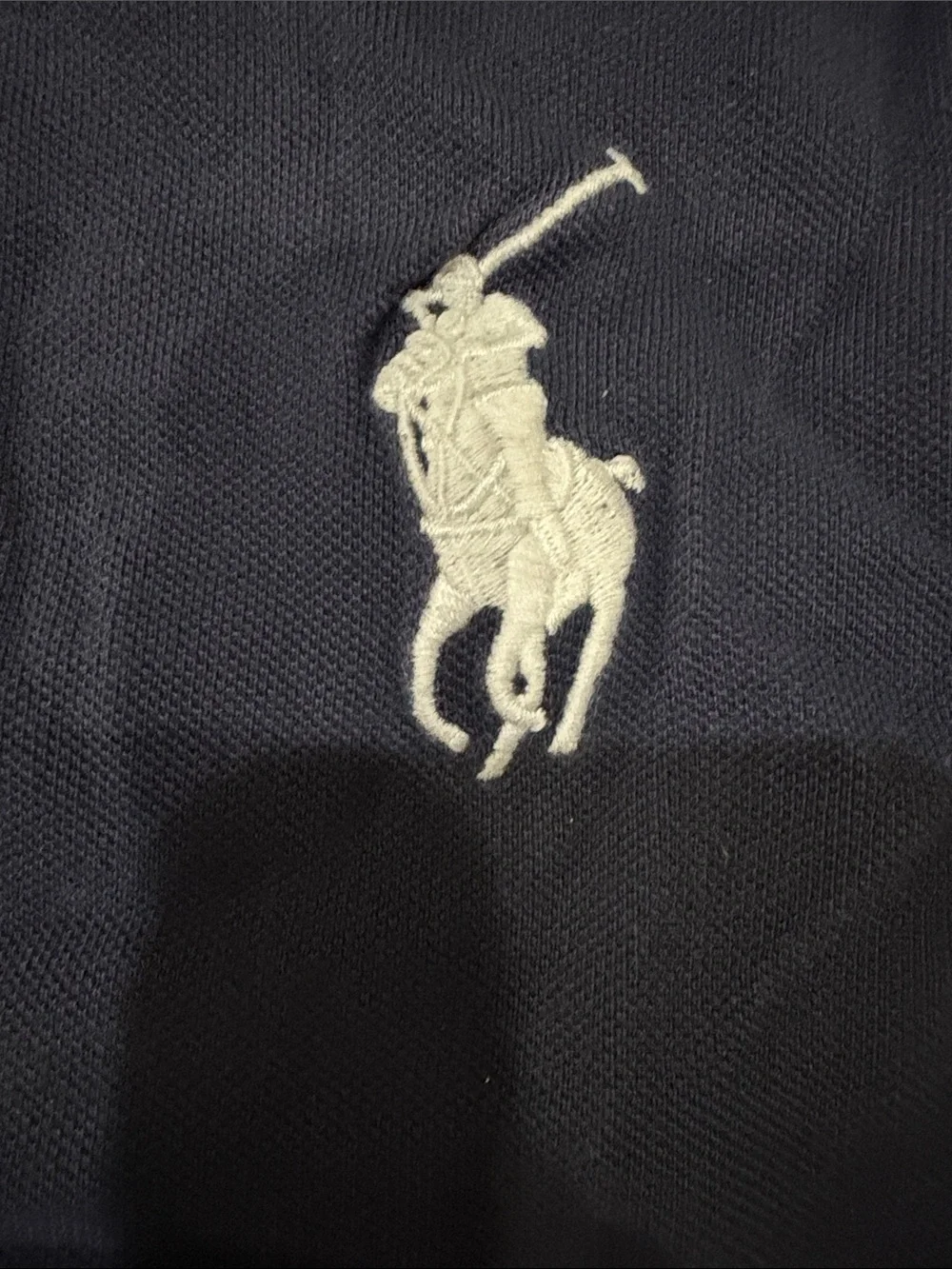 Ralph Lauren Navy & White Short-Sleeve Kids Polo Tee, knit, size 24 months